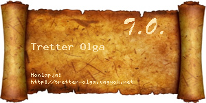 Tretter Olga névjegykártya