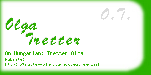 olga tretter business card